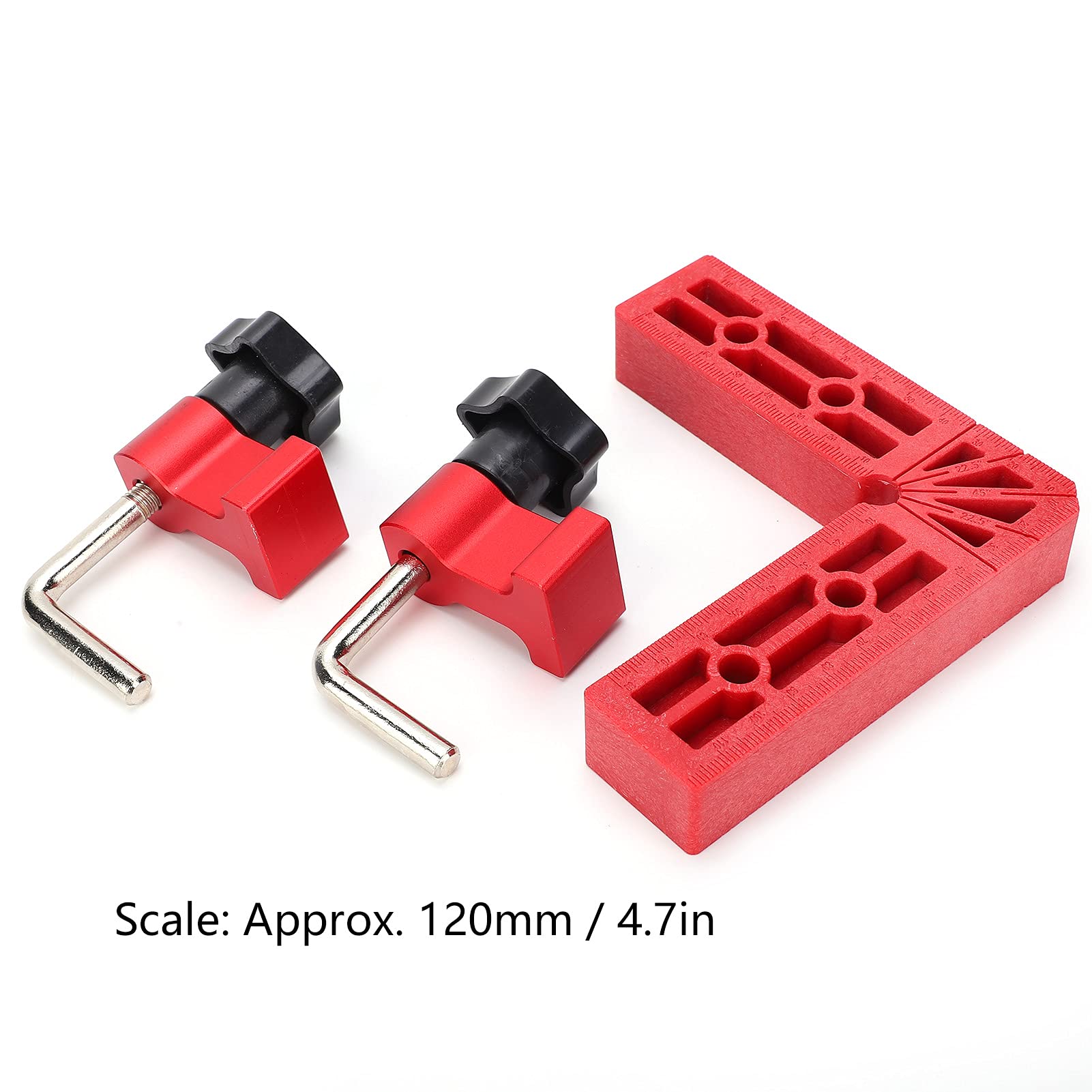 NDNCZDHC Corner Clamp for Woodworking, 90 Degree Corner Clamp, Right Angle Clamp Woodworking Tools 4.7in Square Positioning Wood Clamps