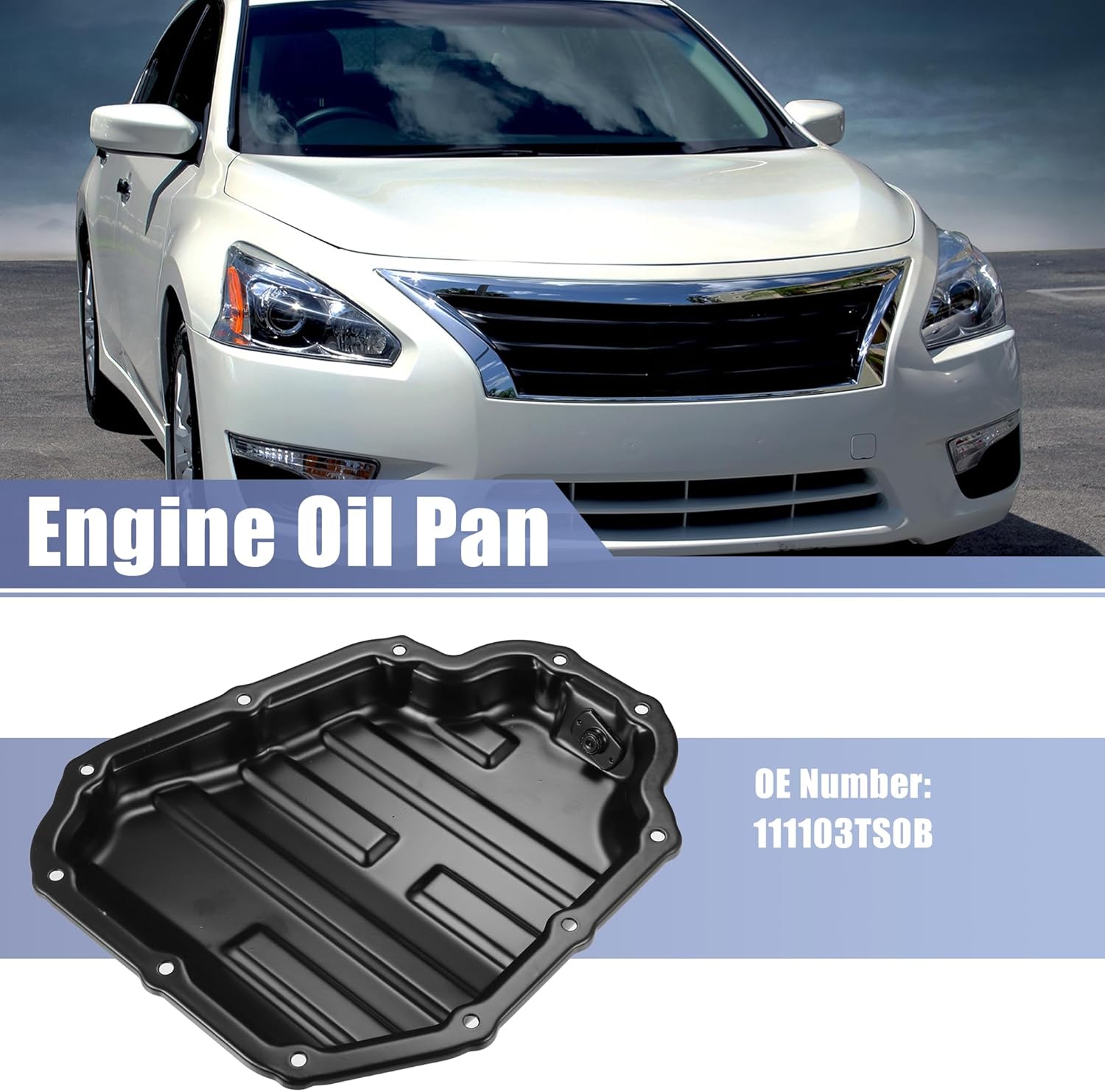 X AUTOHAUX Engine Oil Pan Replacement No.111103TS0B for Nissan Rogue 2.5L 2017-2020