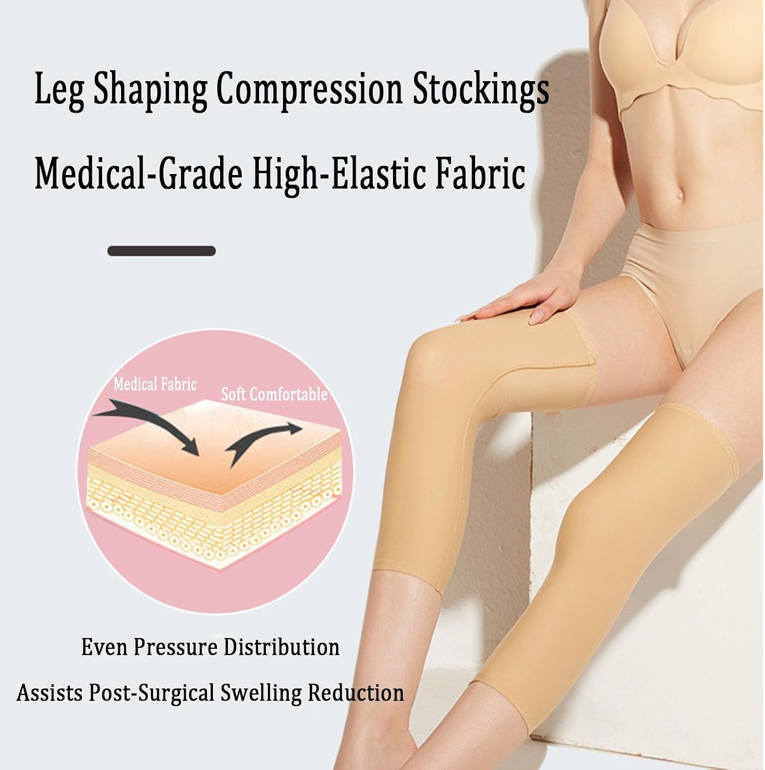 1 Pairs Thigh Wraps Women Calf Compression Sleeve Leg Support Slimming for After Liposuction Surgery Shaper Support