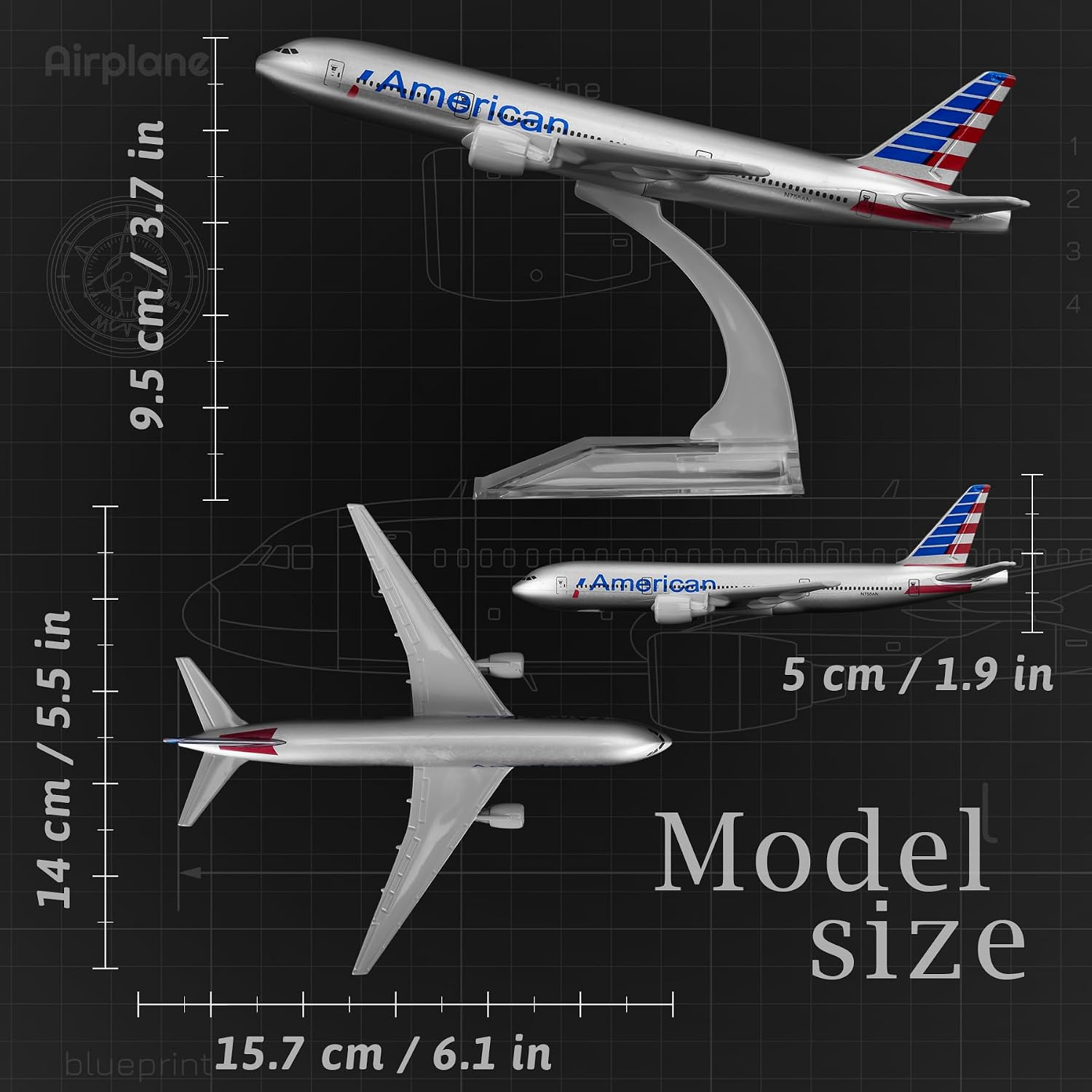 SimplyAir 1/400 Airplane Model Kits die-cast alloys Airplane Model for Collection and Display