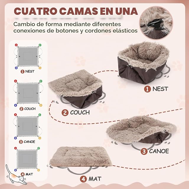 Foto 4 de 7 de Nobleza Cama 2 en 1 para Gatos y Perros Pequeños