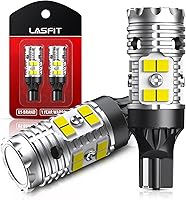 LASFIT 921 LED Reverse Bulbs 6000K Xenon White - CANBUS Error Free, 300% Brighter, Plug & Play Backup Lights 912/906/T15 (Pack of 2)
