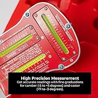 Vista 2 de PMD Products Galga magnética de alineación de Camber, Caster y KPI - Herramienta de alineación de ruedas de precisión para ajuste de dirección
