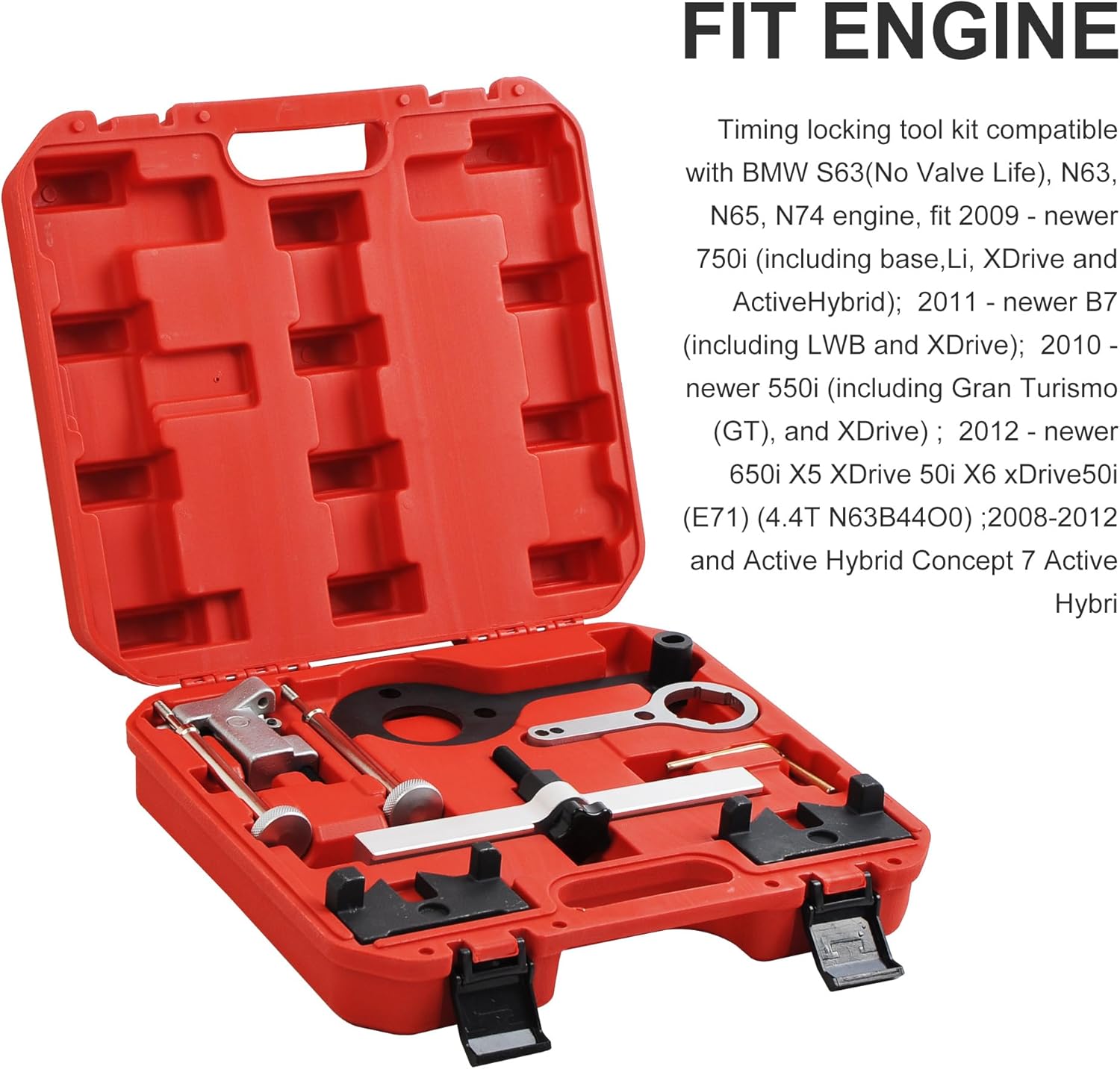 Camshaft Engine Timing Tools Kit Set Compatible for BMW N63 S63 N74 F01 750I XDRIVE Pro