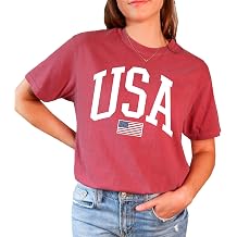 USA Flag T-Shirt for 4th of July, Independence Day, Graphic Tee for Women, Men, Unisex, 100% Cotton