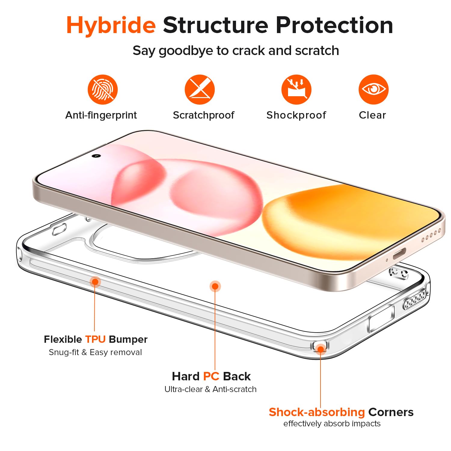 Per Honor X7 X7a X7b Custodia Cover Antiurto Morbido TPU Paraurti