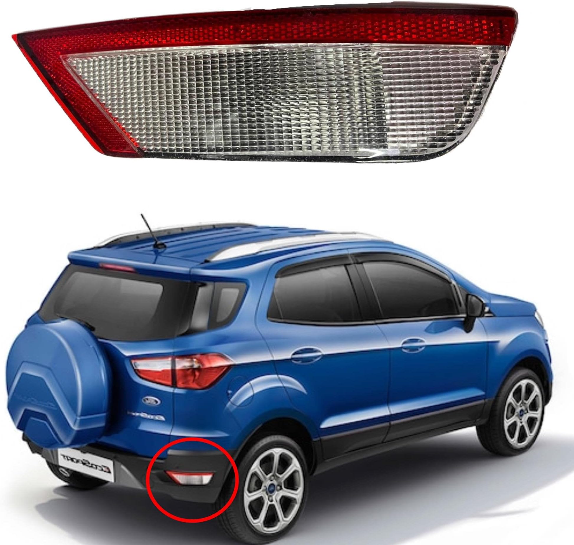 K D Rear Bumper light for Ford Ecosport (Right/Driver Side) | Halogen