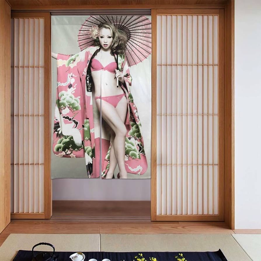 竹福　亀田縞　のれん　暖簾 竹福 亀田縞 のれん 暖簾