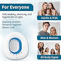 Vista 4 de Baños de Asiento para Asiento de Inodoro, Hemorroides y Cuidado Posparto - Asiento de Vapor Yoni - Mujeres Embarazadas y Cuidado Perineal, Kit
