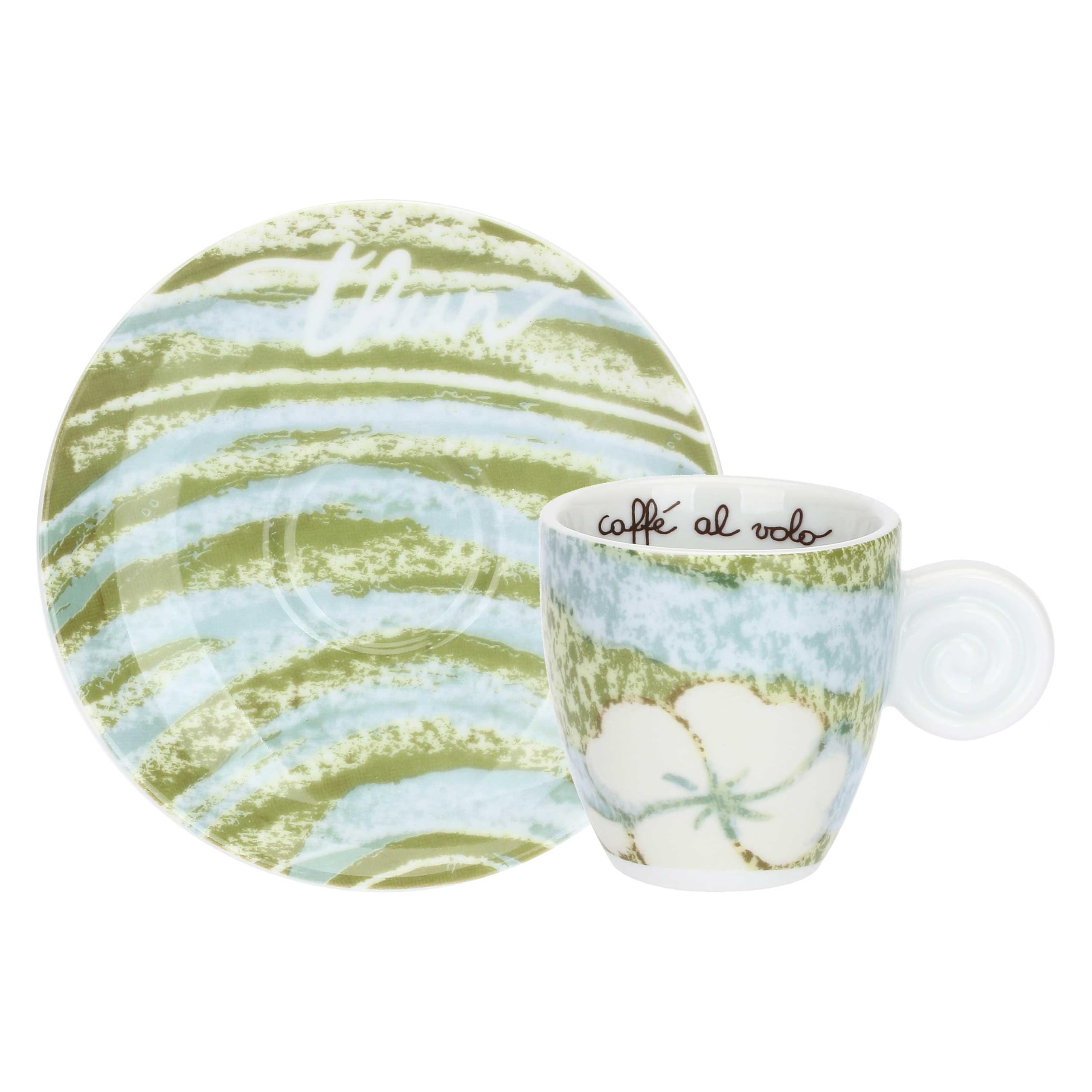 THUN - Set 6 tazzine espresso, Oasi - Porcellana - 6 * 9cm