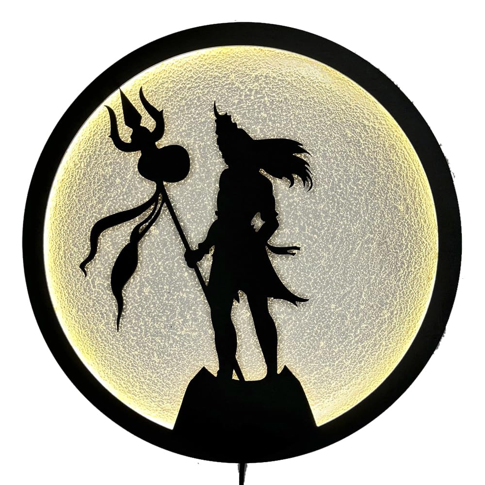 Moon Wall Lights - LED Backlit Mandir Decor -13