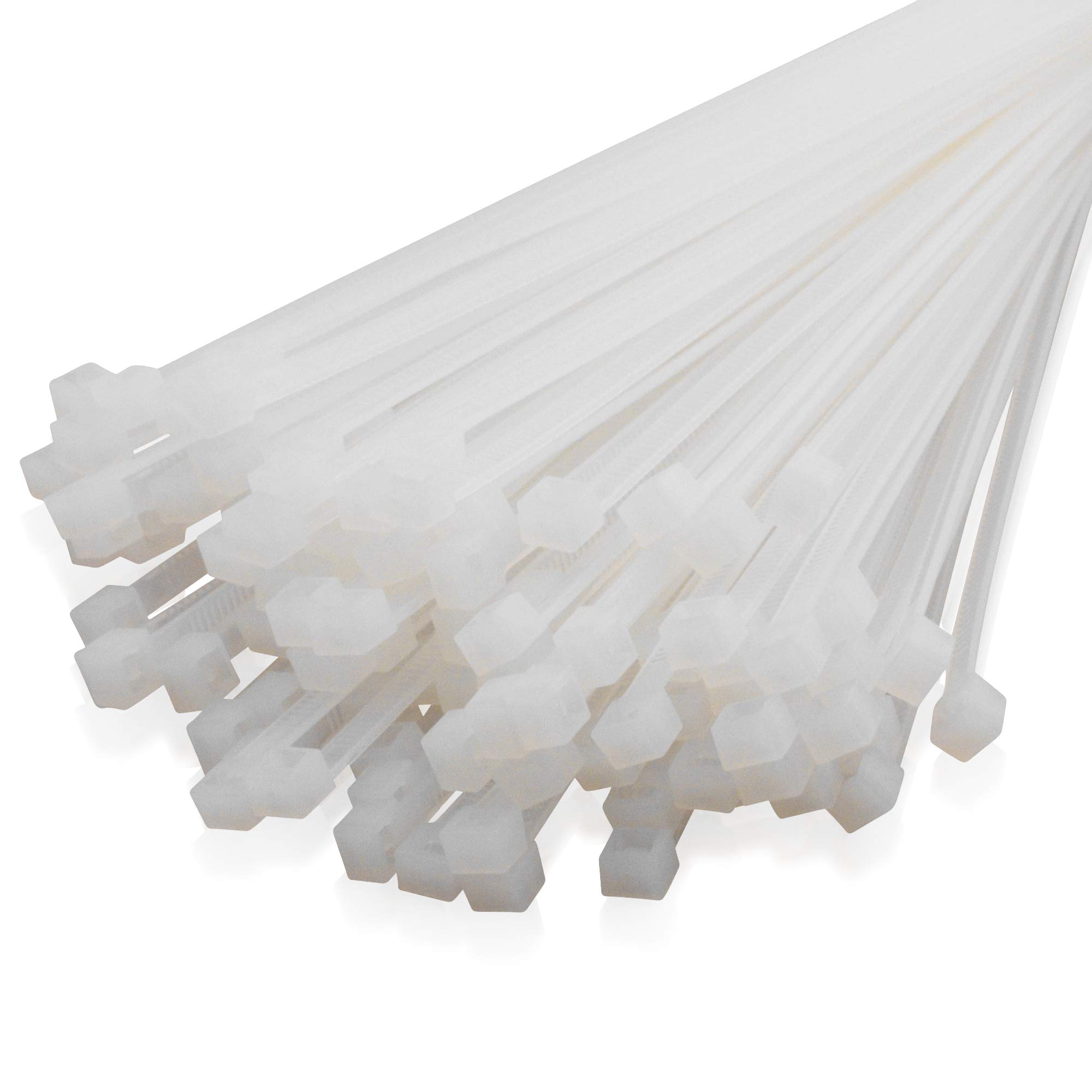 Ataduras de Cables Bridas Plastico en Negro, Color Neutro | 100 piezas | Longitud 100-1000 mm | Ancho 25-90 mm | Cintas de Cables resistentes a los rayos UV que unen los cables, Fuerte Atadura de Cables de Cinta Fuerte
