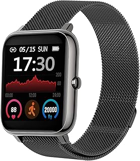 Keepamor Metal Magnetic Bands Compatible with P22 Hero Band III Donerton, Popglory, CanMixs, Kalinco 1.4inch, Adjustable Stainless Steel Replacement Straps Mesh Loop Wristbands for Women Men