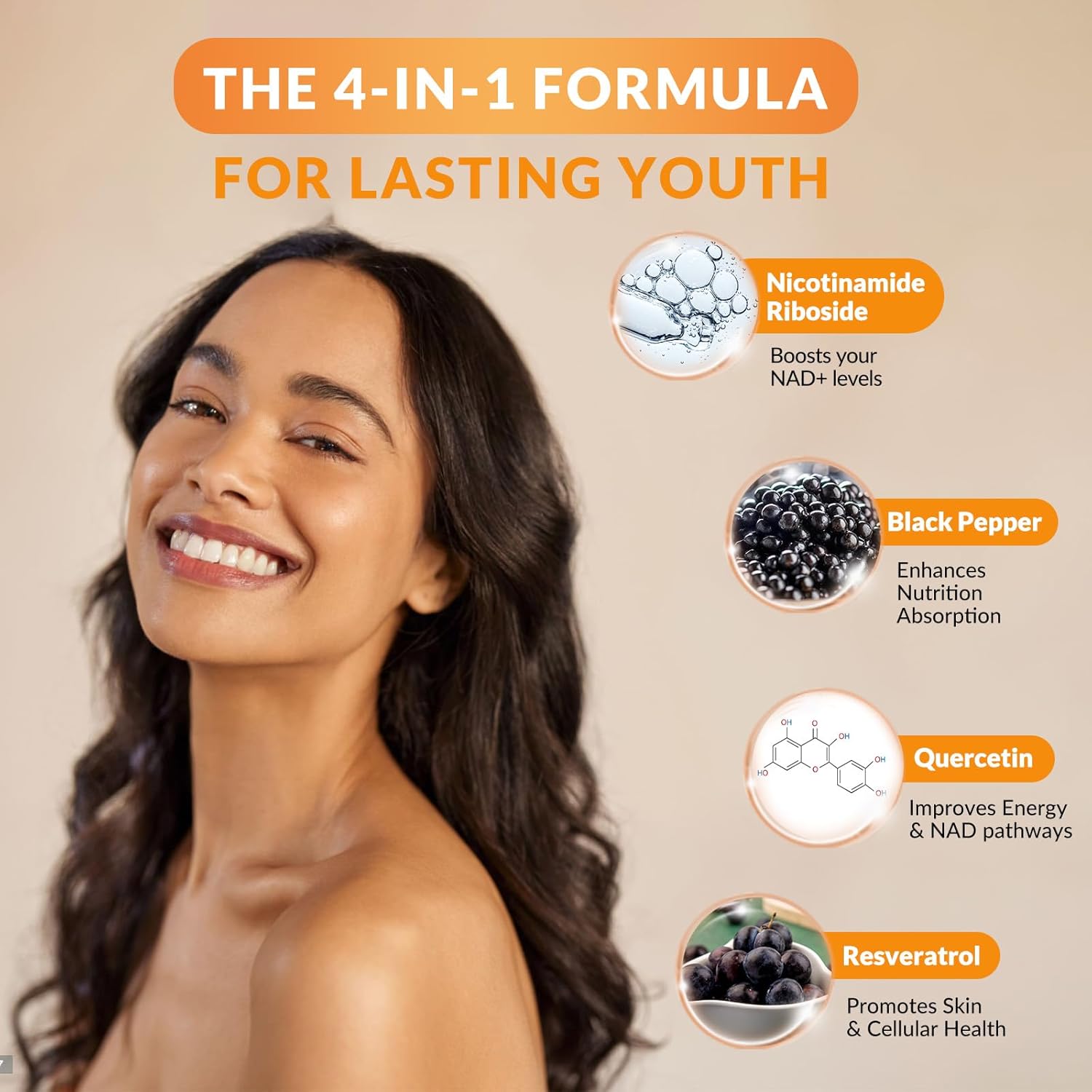 Liposomal NAD Supplement - 1500mg NAD+ Liquid Drop for Women & Men Nicotinamide Riboside Chloride & Resveratrol Complex - Cellular Renewal, Anti-Aging Support - 30 Servings (2 fl oz) - Image 5