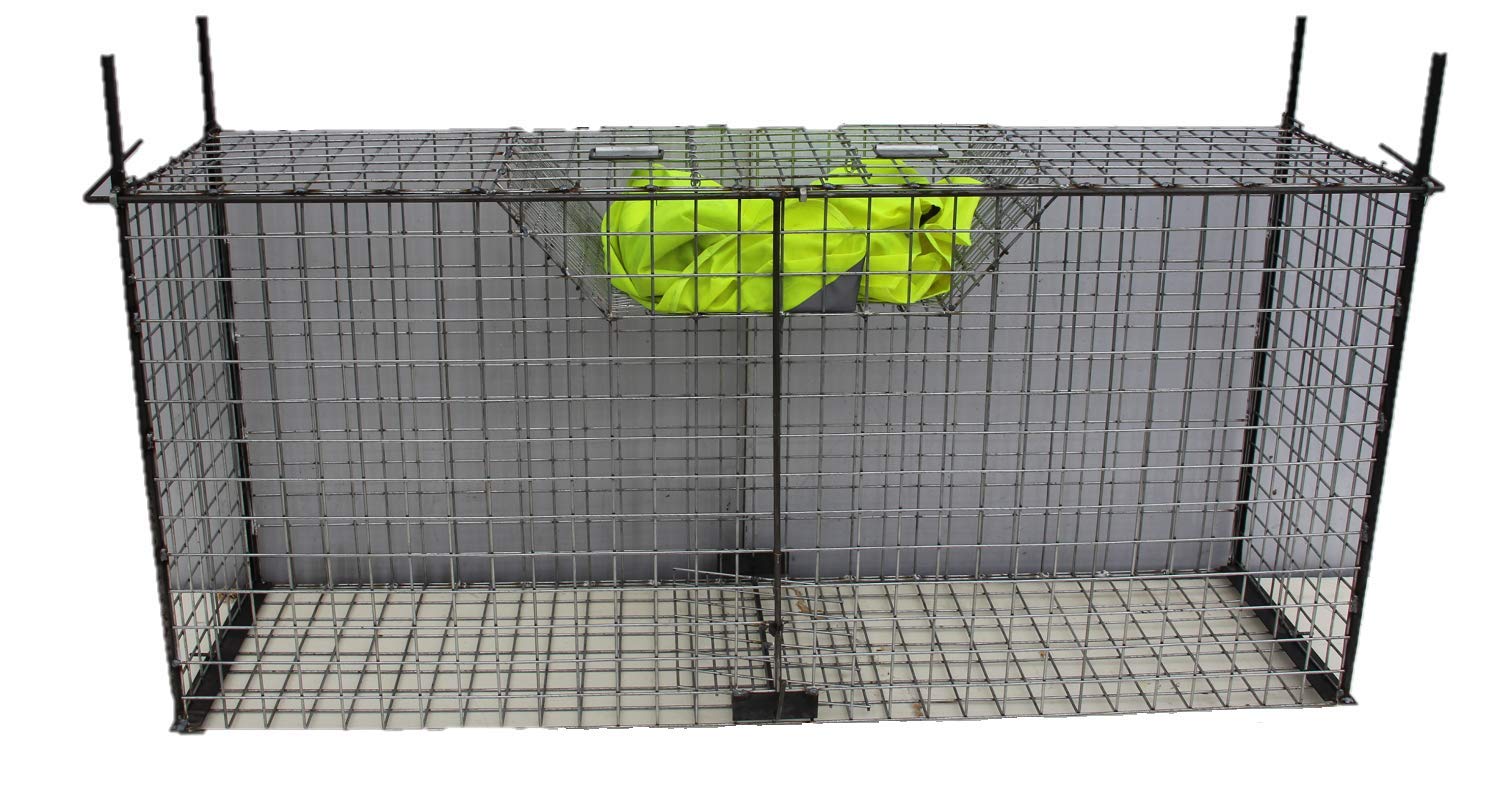 piège Cage Capture Renards 150X70X40 2 entrées à appât Fil 4mm