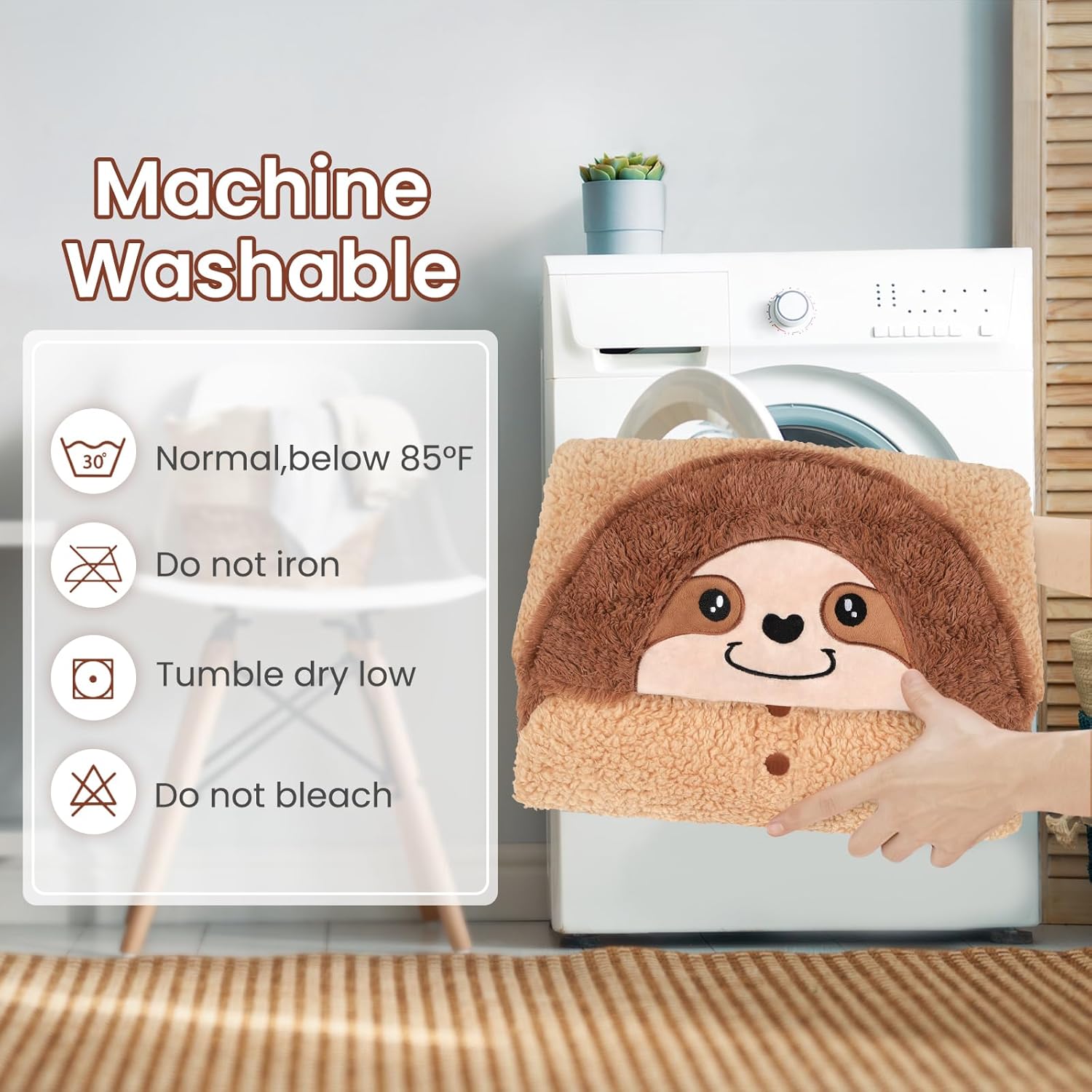 Animal Blanket Hoodie for Adults, Oversized Sweatshirt With Pockets & Sleeves, Soft Sherpa for Warmth, Ideal Gifts for Women - Image 6