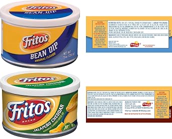 Fritos, Bean Dip and Jalapeno Cheddar Dip Variety Pack, 9 Ounce (Pack of 4)