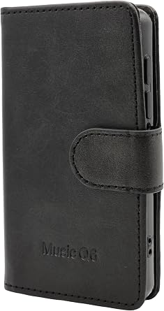 SAMVIX Leather Case for iPlatinum Music Q6 MP3 Player Black