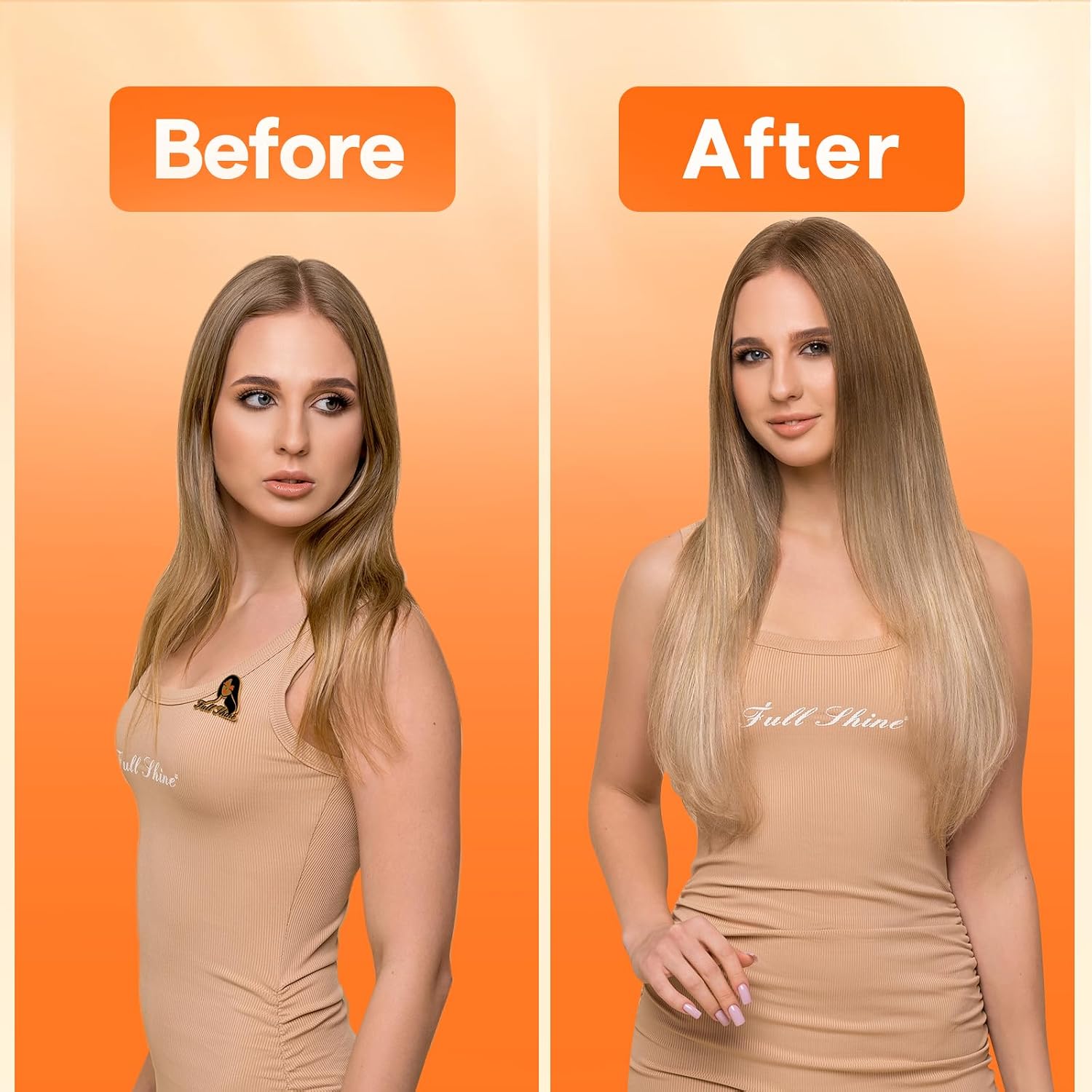 Full Shine Hand Tied Weft Extensions Human Hair, Color Balayage Brown to Ash Blonde Highlights, Invisible Genius Weft Hair Extensions Human Hair, Sew In Hair Extensions, 14 Inch 50G