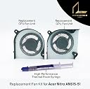 powernex best Replacement Internal CPU+GPU Cooling Fan Acer Nitro Gaming A715-75g AN515-54 AN515-43 AN517-51 AN515-54-728C AN517-52 DFS531005PL0T laptop.Comes with High quality (Thermal paste) gallery image