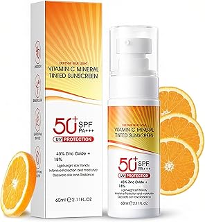 Protector solar mineral de vitamina C SPF 50,...