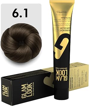 GLAMLOOK Kal c  Sa  Boyas  | 6.1 Koyu Kumral K ll  | 100 ml | Koruyucu, nemlendirici, besleyici ya lar, d k amonyak seviyesi, profesyonel 79 renk