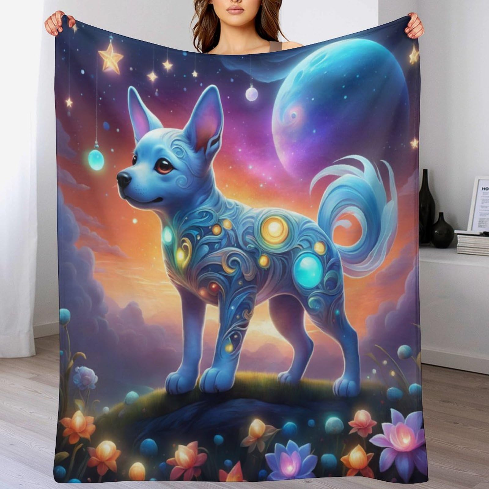 Couvertures douce plaid douillet lit 140x180cm étoilery sky