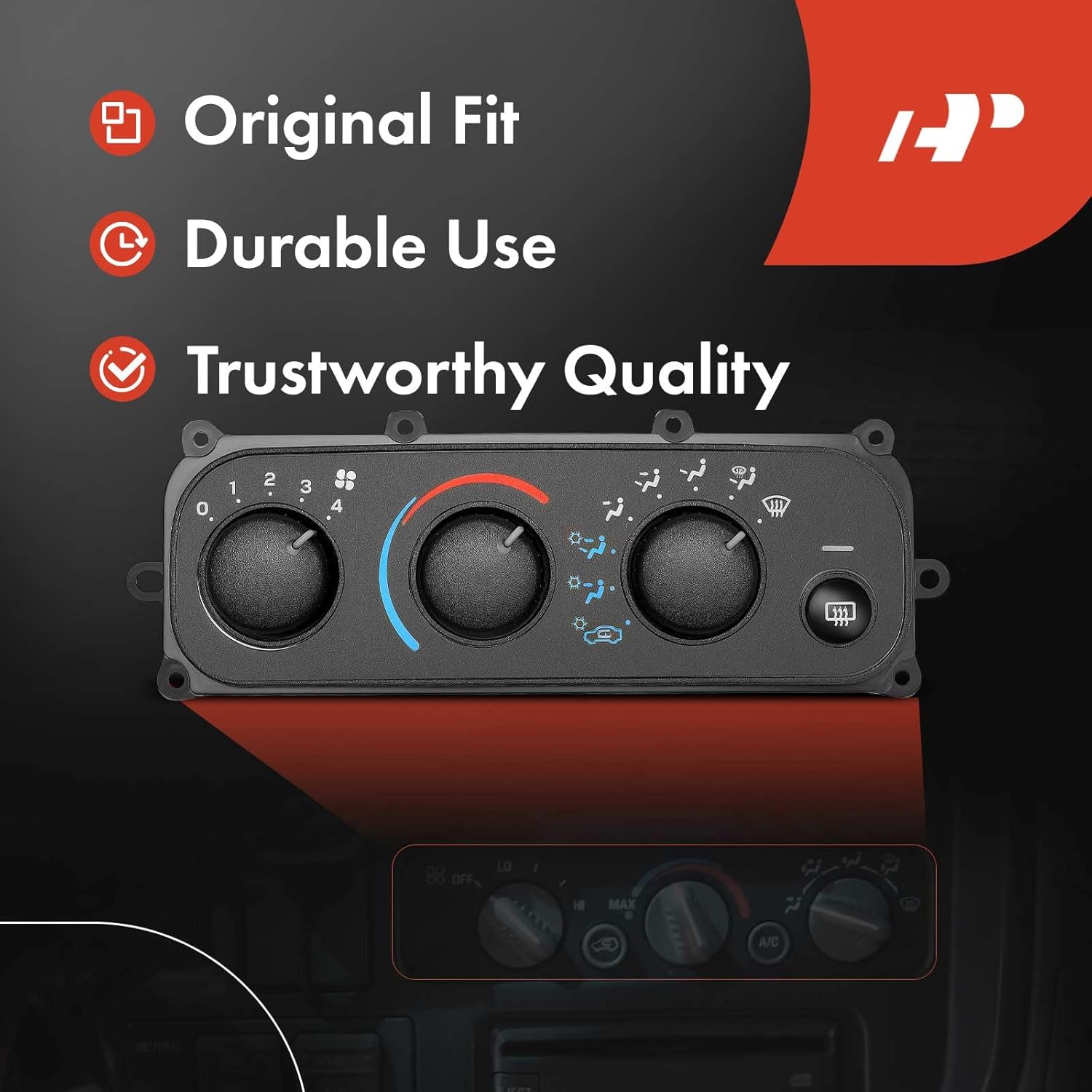 A-Premium Heater Climate Control Panel Module Compatible with Chrysler & Dodge Vehicles - 2001-2006 Sebring, 2001-2006 Stratus