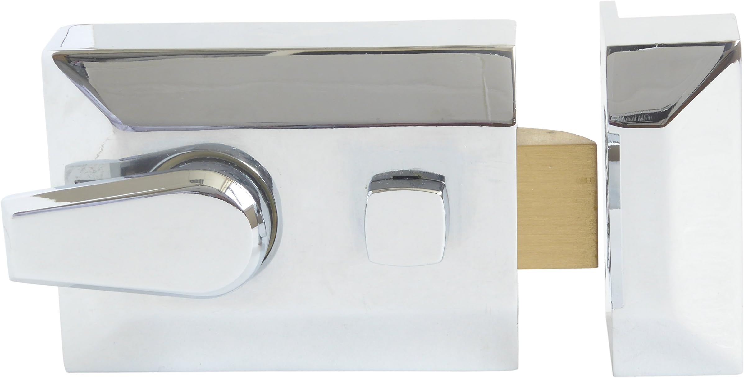 Gerda Standard Deadlocking Night Latch Polished Chrome Rim Cylinder not Included