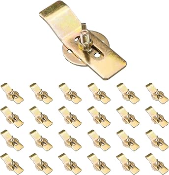Undermount Sink Clips, 24 PCS Undermount Sink Brackets, Sink Mounting Kit Bracket, Installation Repair Hardware Clips Fastener Support for Kitchen or Bathroom Sinks Gold