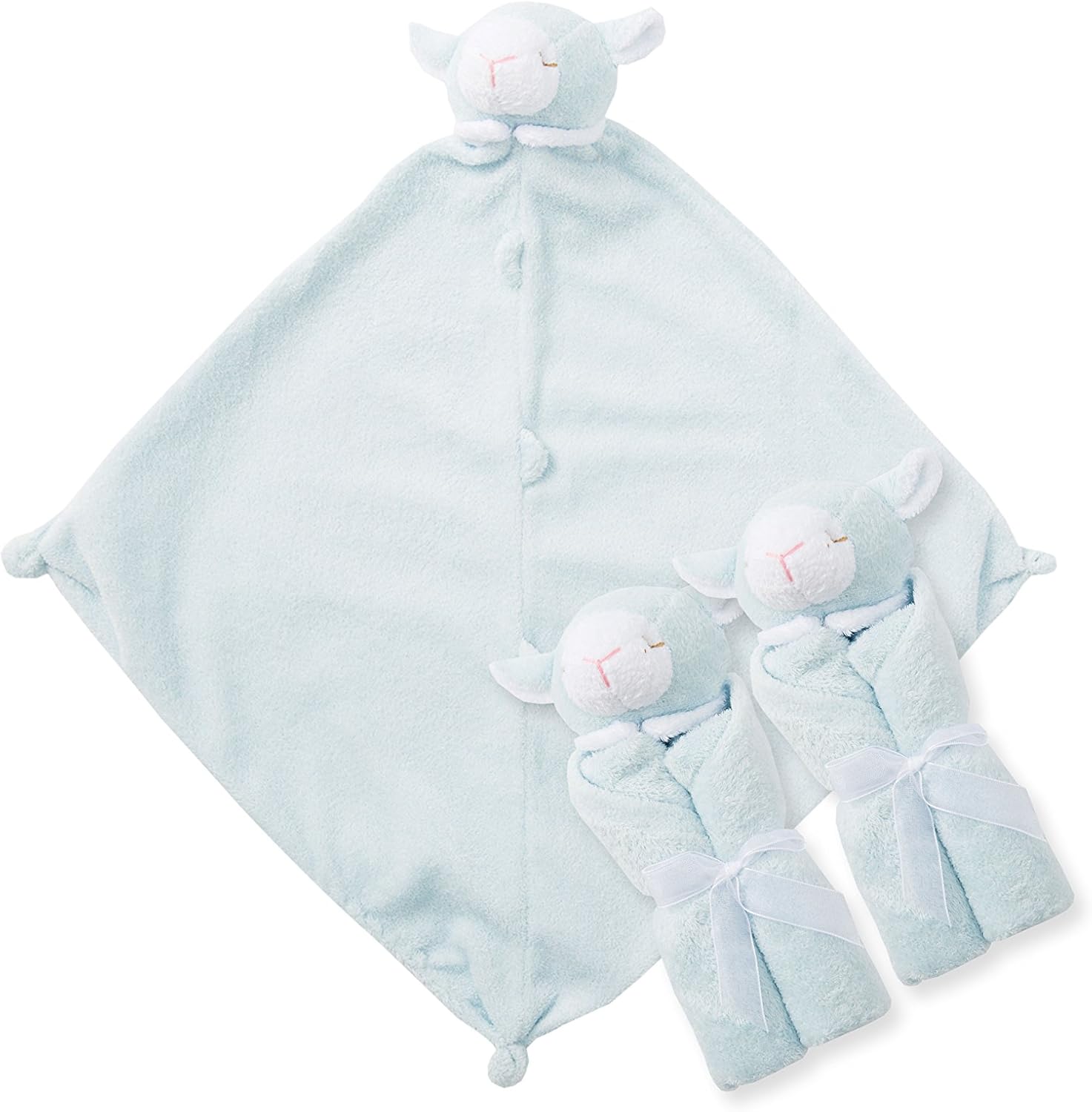 Angel Dear - Blue Lamb, Pair and A Spare Blankie Set, Pack of 3