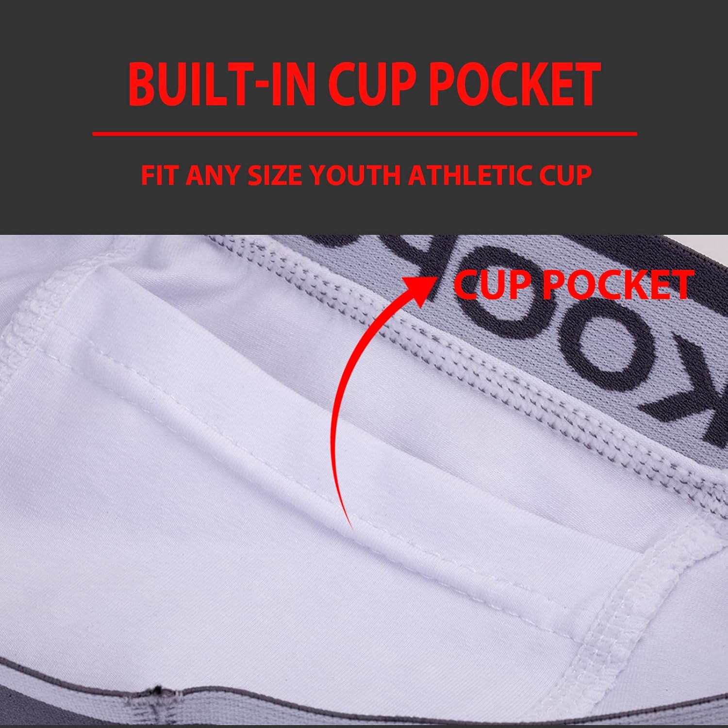 KOOPOW Youth Boys Baseball Cup Briefs With Soft Protective Athletic Underwear for Football, Lacrosse - Image 4