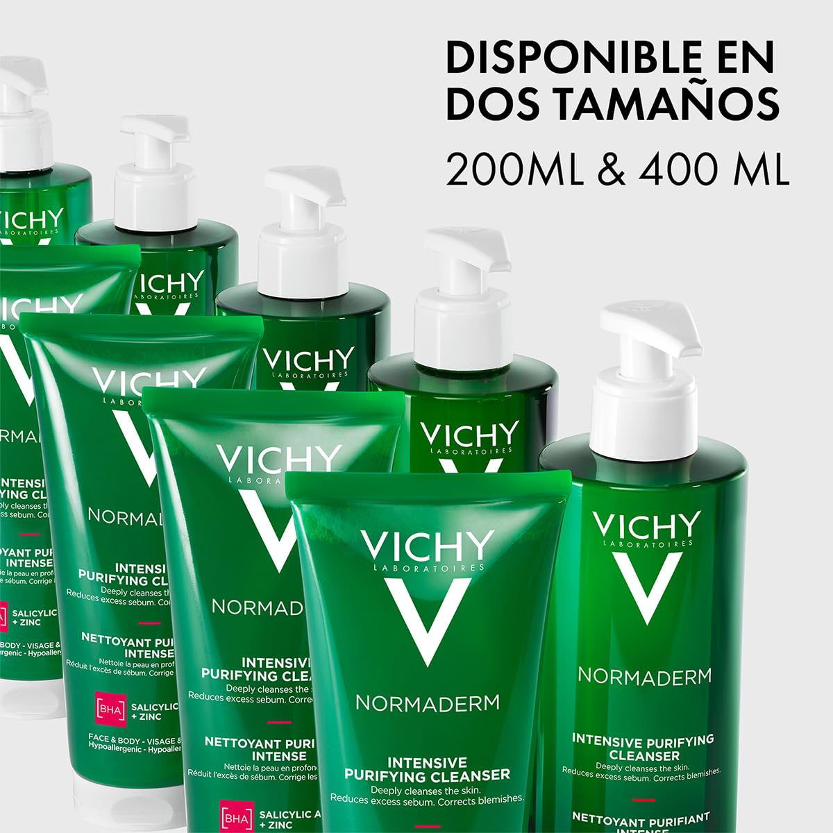 Vichy Phytosolution, Gel Detergente Purificante, Per Pelli a Tendenza Acneica, Azione Anti-Imperfezioni, Pelle Levigata, Con Acido Salicilico, Bifidus Probiotico, Rame e Zinco, 400 ml
