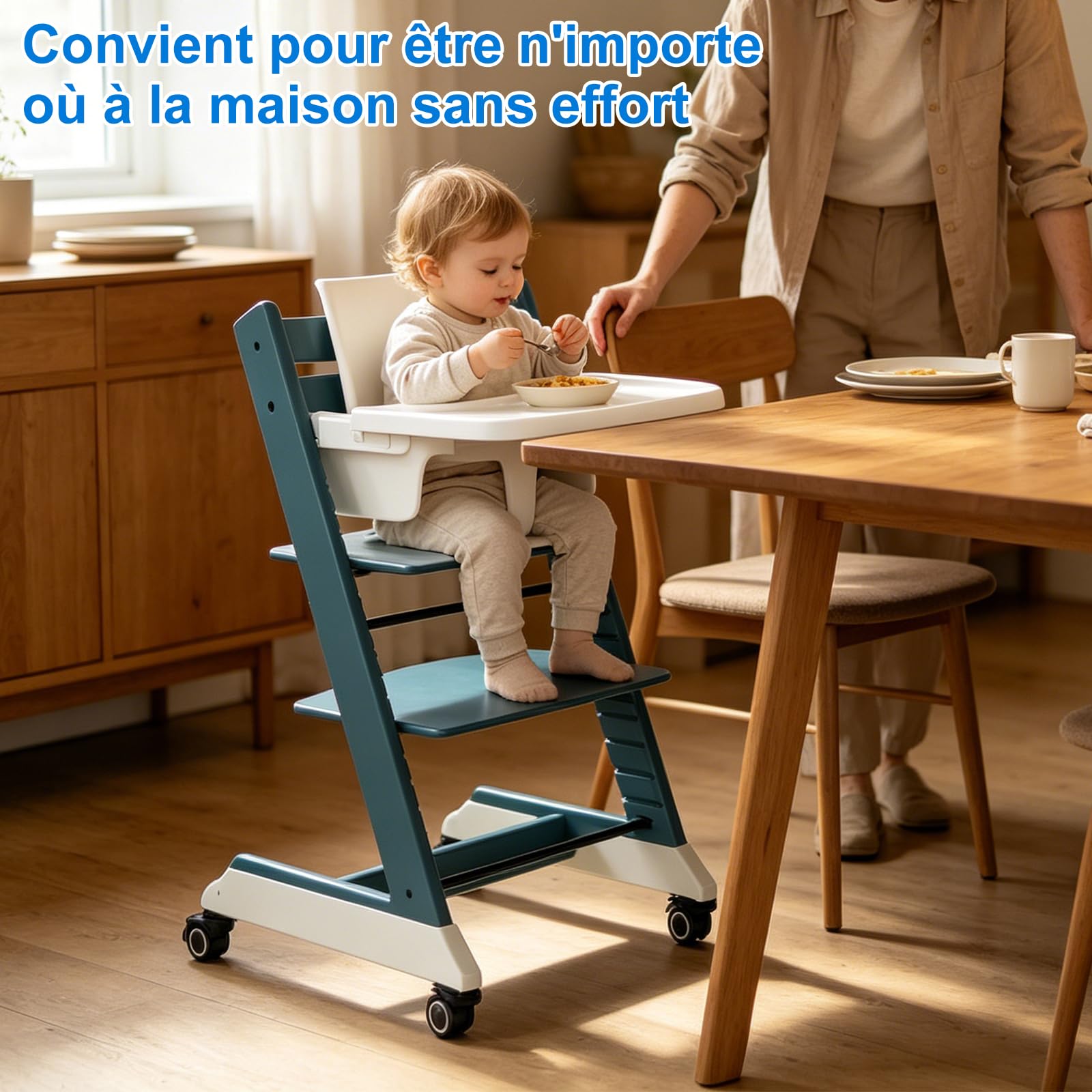 Roues compatibles avec chaise haute Stokke Tripp Trapp sans perçage