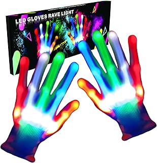 جوانتي يتوهج في الظلام لحفلات صاخبة للأولاد والبنات من اويدويت، جوانتي بإضاءة ليد للأعمار من 13-18 فما فوق، لليلة رأس السنة الجديدة وزي الهالوين والكريسماس والكرنفال واحتفال ماردي جرا (مقاس كبير L)