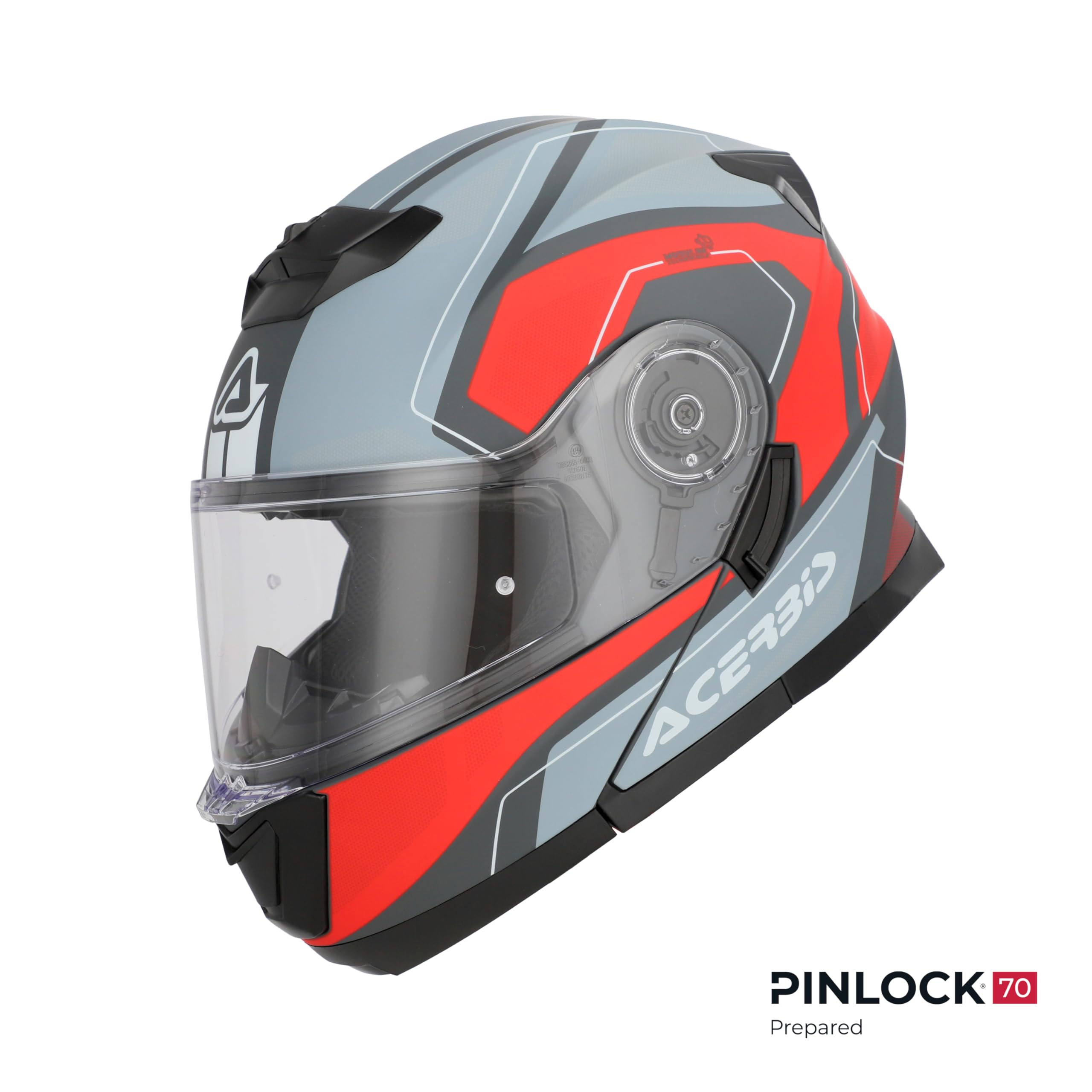 Casco Modular ACERBIS SEREL Rojo y Gris 22-06 (XL 61/62)