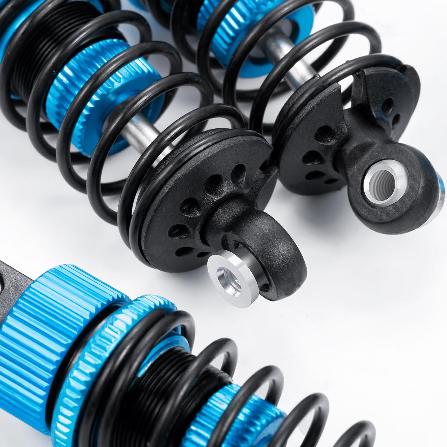 RC Aluminum Front & Rear Threaded Oil Shock Absorber Damper Suspension Set Compatible with Tamiya TT02 1/10 RC On Road Touring Car Upgrade Replacement Parts