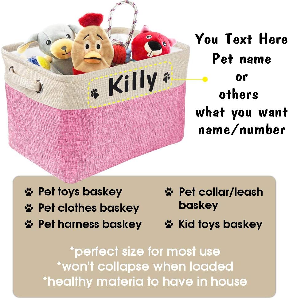 Personalized dog toy basket canada Clearance