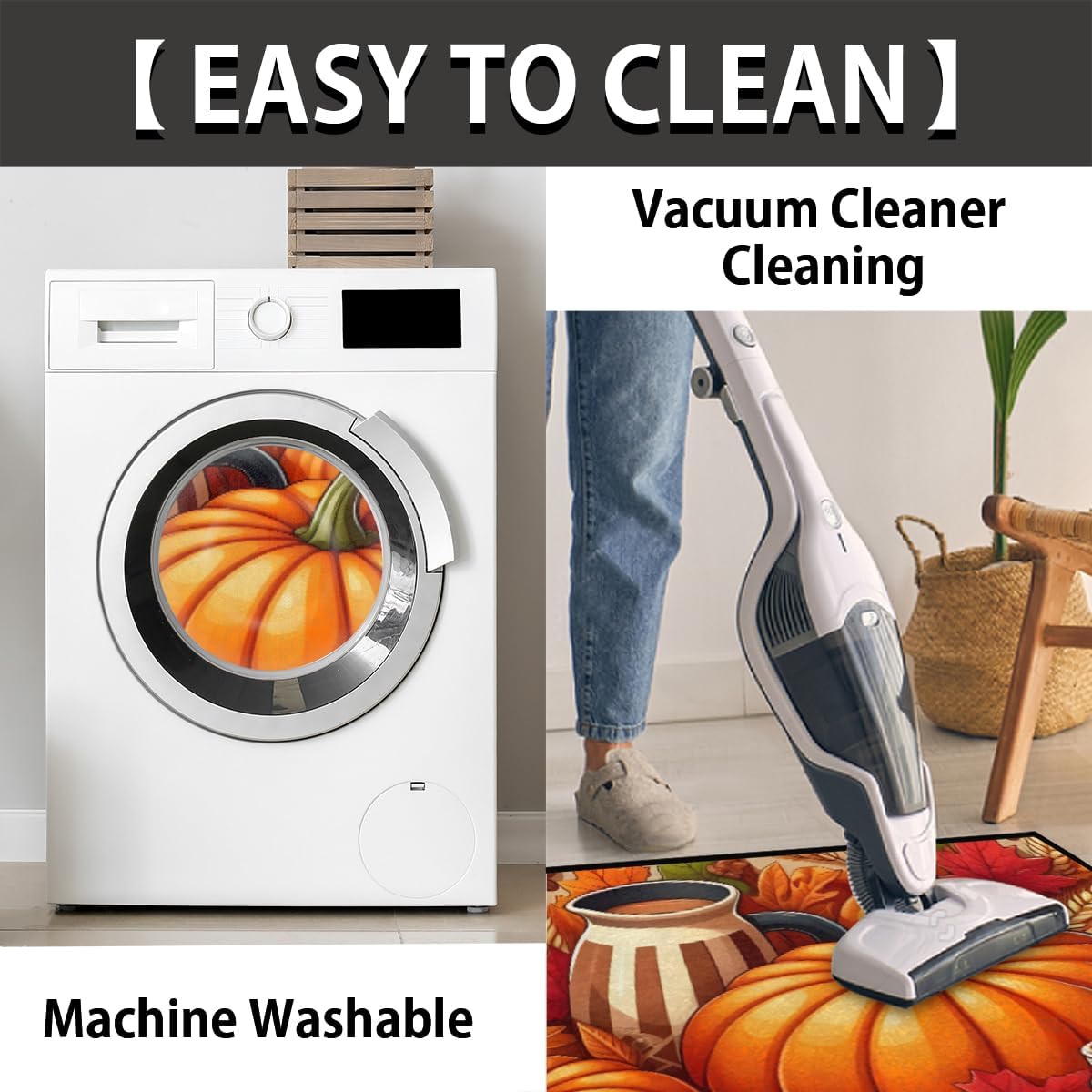 Fall Pumpkin Coffee Half Round Door Mat Indoor Entrance Washable Half Circle Area Rugs Non Slip Half Moon Rug Semi Circle Bathroom Rugs Floor Carpet for Kitchen Bedroom Fireplace Decor