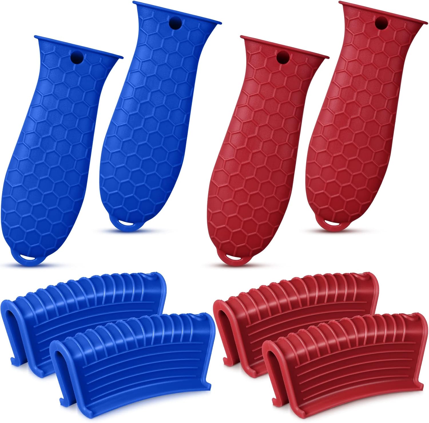 8 Pieces Silicone Hot Handle Holder Non Slip Pot Handle