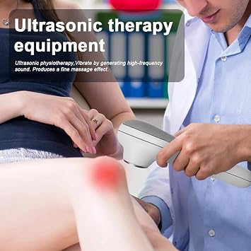 Ultrasound Physiotherapy Equipment,Therapeutic Ultrasonic Machine for Home Use, Portable Pain Relief Devices for Knees Shoulders Lumbar Arms Neck, Adjustable Intensity