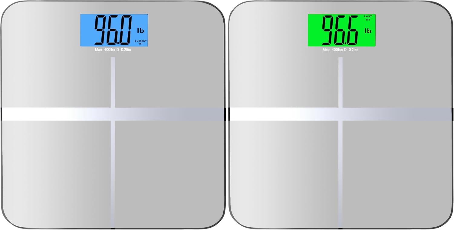 BalanceFrom Digital Body Weight Bathroom Scale with Step-On Technology and Backlight Display, 400 Pounds, With MemoryTrack