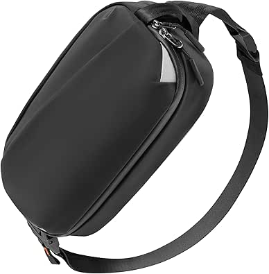 Inateck Sling Bag X-Pro, Erweiterbarer Umhängetasche Herren mit Verstellbarem Schultergurt, Spritzwassergeschützt Schultertasche Bauchtasche Crossbody Bag für Reisen, Radfahren, Arbeit, Sport