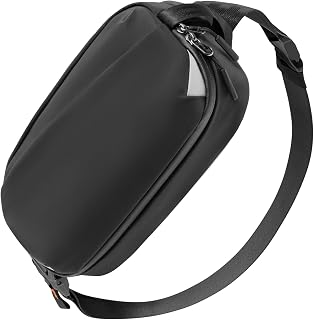 Inateck Sling Bag X-Pro, Erweiterbarer Umhängetasche Herren mit Verstellbarem Schultergurt, Spritzwassergeschützt Schultertasche Bauchtasche Crossbody Bag für Reisen, Radfahren, Arbeit, Sport
