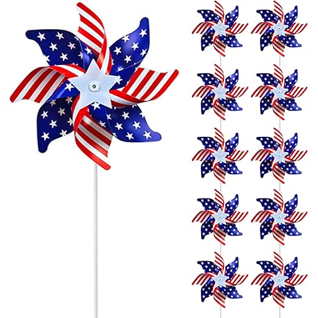 4th of July Pinwheels: Patriotic Pinwheels for Yard and Garden