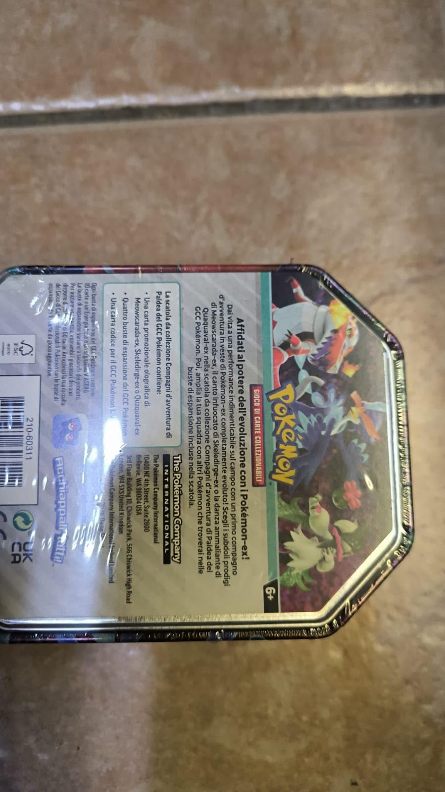 Amazon.com: Pokemon TCG: Paldea Partners Skeledirge EX Tin : Toys