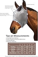 Vista 6 de Harrison Howard Máscara de mosca de caballo estándar original gris caballo grande