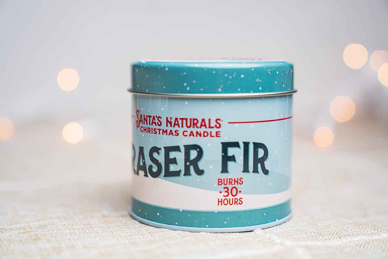 Santa's Naturals Fraser Fir Christmas Candle | Fresh Cut Christmas Tree Fragrance | Sustainably Sourced Soy and Beeswax | 30 Hour Burn Time | 9oz : Home & Kitchen