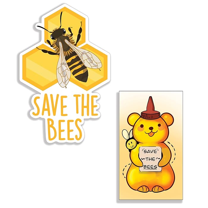 Buy Super Cute, 3.5 Inch Save The Bees Decal with Bonus Honey Bee