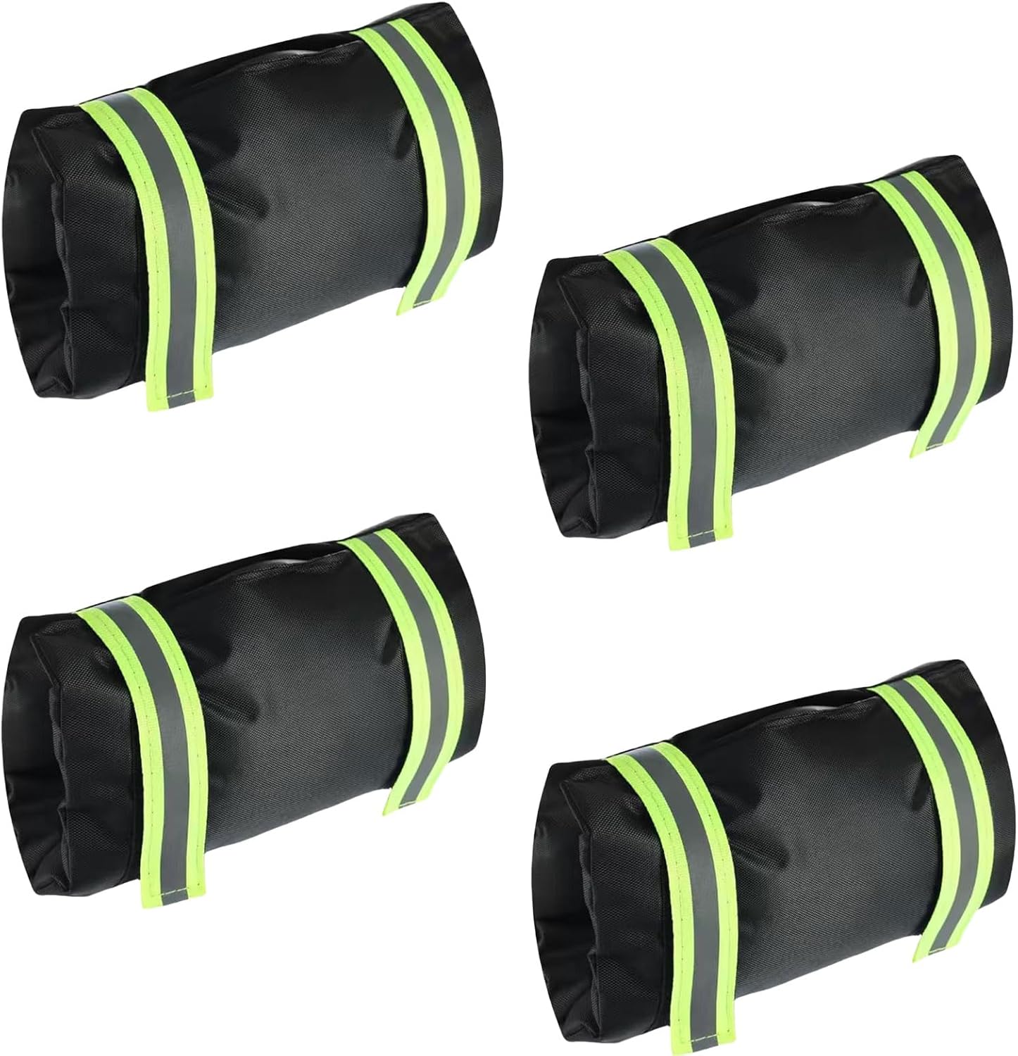 4Pcs Outdoor Faucet Cover for Winter 7.8" H X10.3" W Freeze Protection Frost Proof Insulated Spigot Freeze Miser Reusable Black with Reflective Strips Suitable for Garden Patio Outdoor Faucets